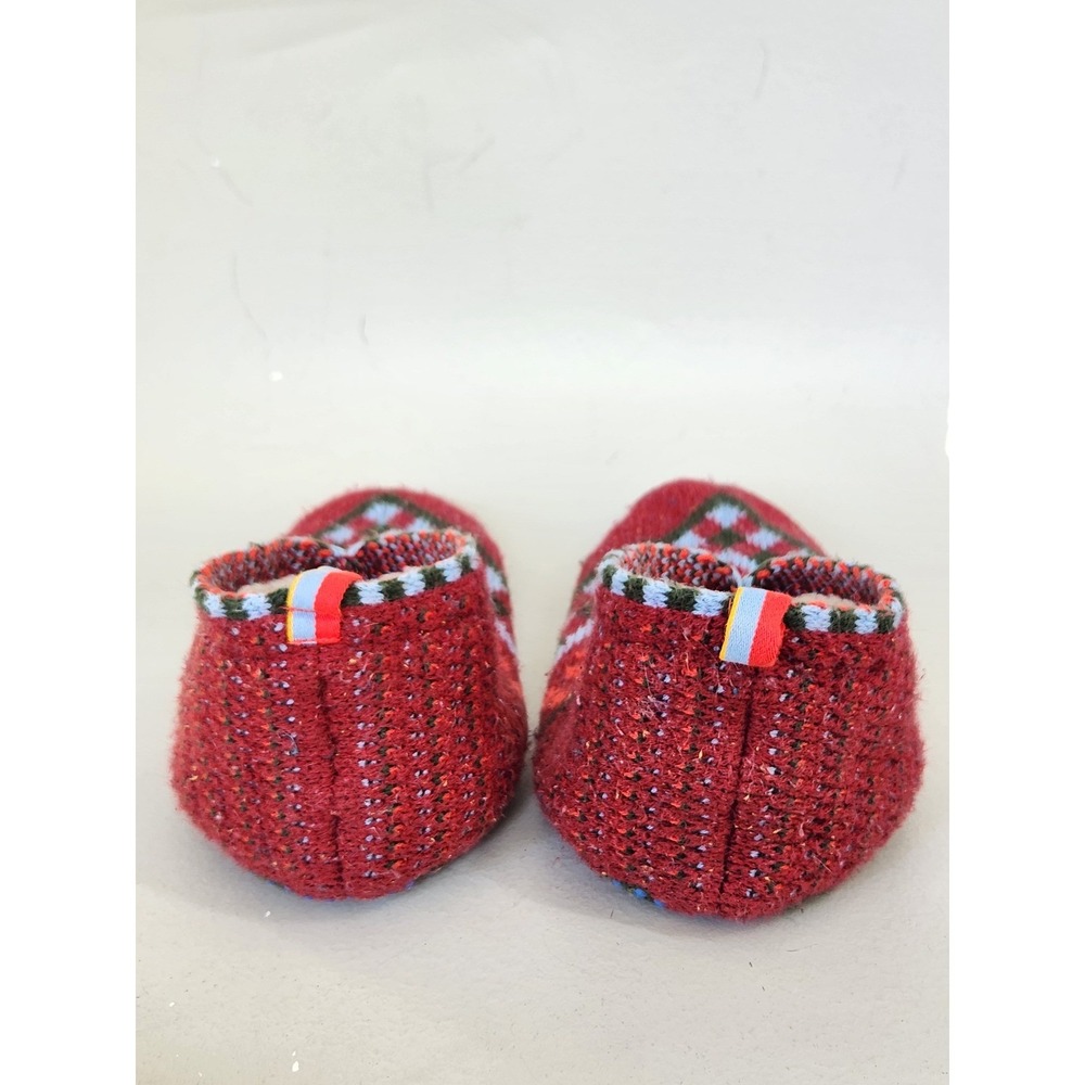 Bombas Gripper Slipper Socks Unisex Small Red Fair Isle Sherpa Lined Gorpcore - Picture 4 of 6